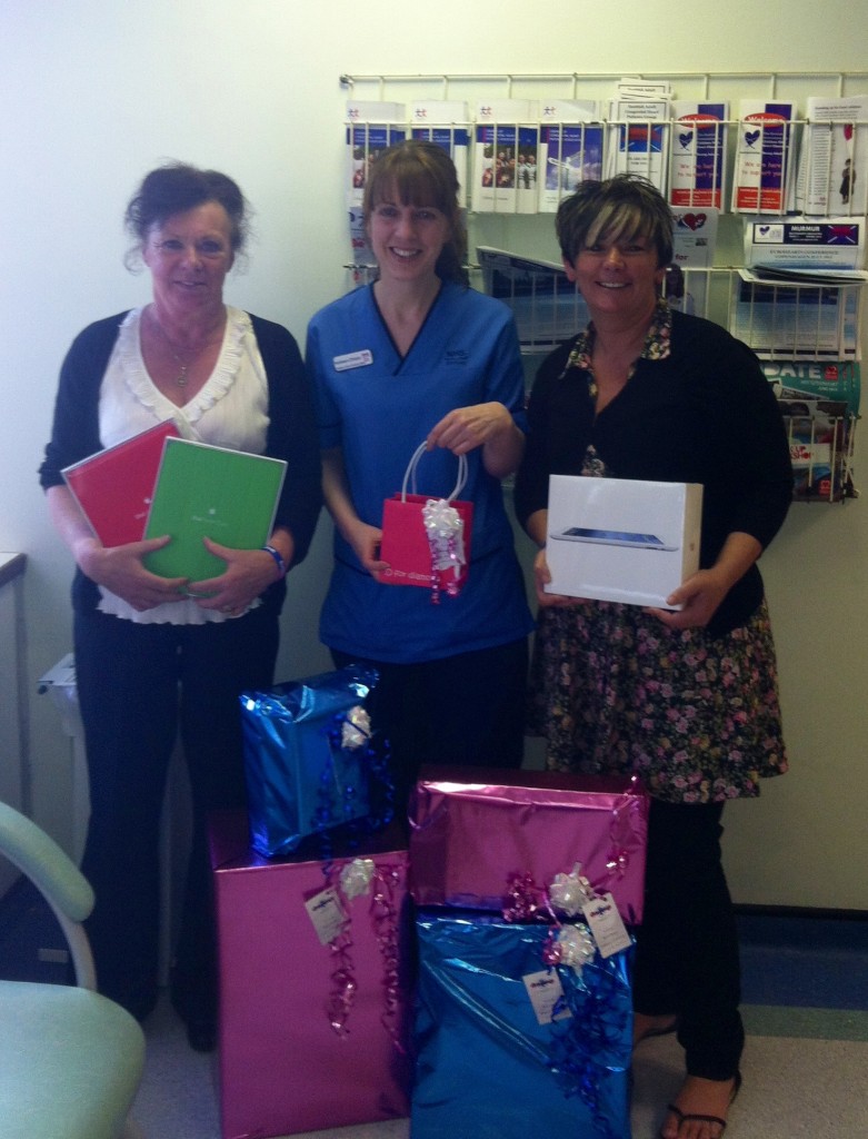 Sally & Roslyn from the Foundation giving Liason Nurse Kathleen a new iPad for Ward 5a x